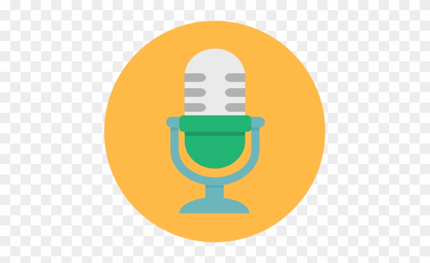 Sussex Links - Microphone Flat Design Png #718419