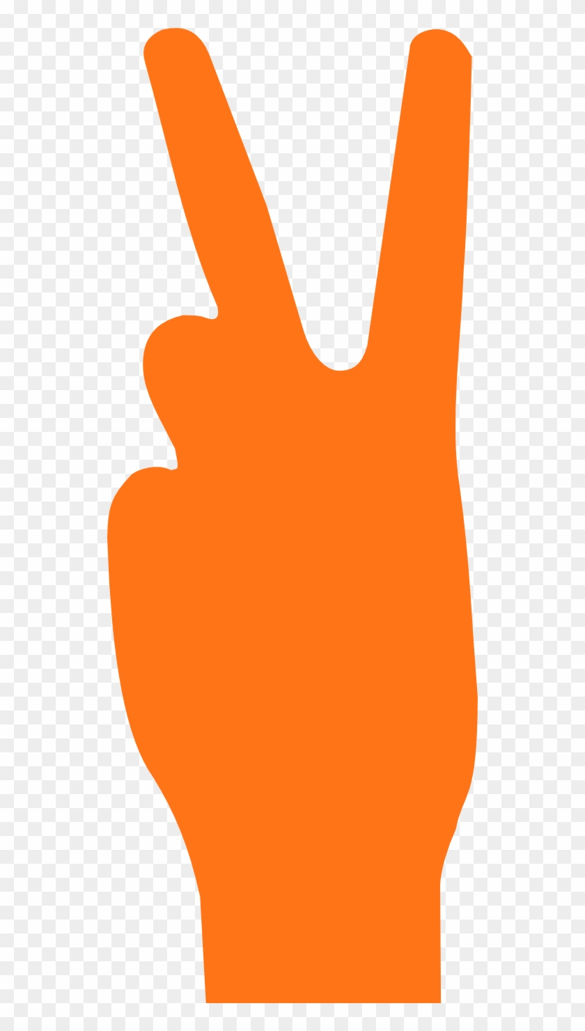 Pumpkin V Sign Peace Svg Scalable Vector Graphics Scallywag - Peace Orange #718698