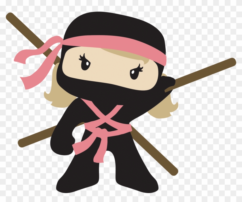cute girl cartoon ninjas