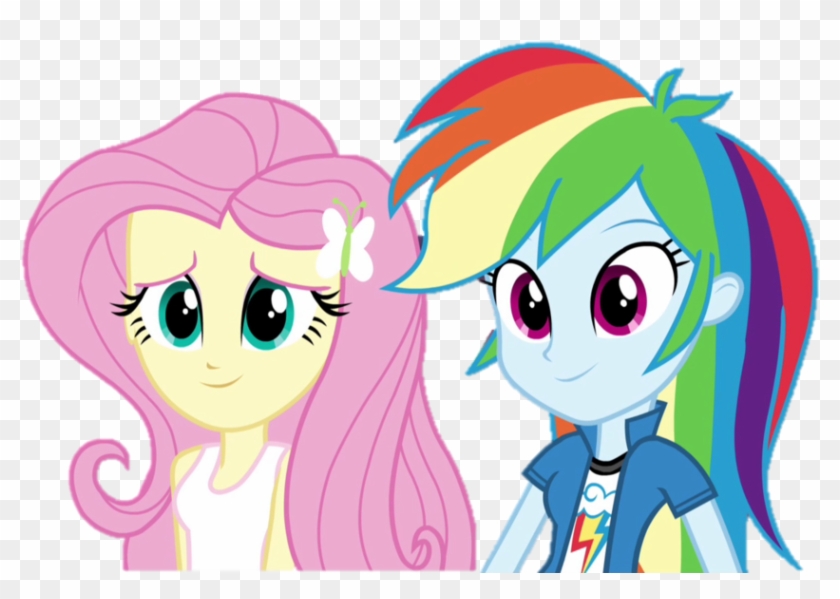 Eg Rainbow Dash And Fluttershy By Pollito15 - Little Pony Equestria Girls Rainbow Rocks #720182