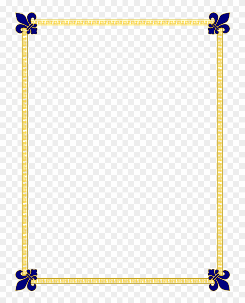 Blue Border Clipart - Blue And Gold Border #722154