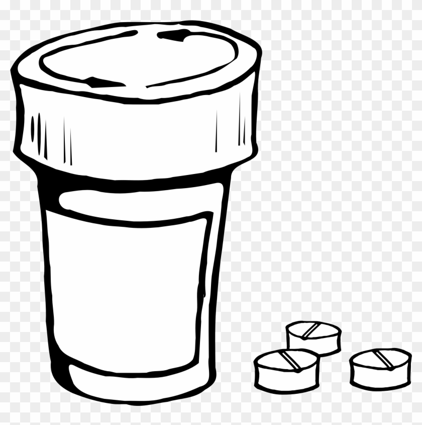 More From My Site - Pill Bottle Line Art #134414