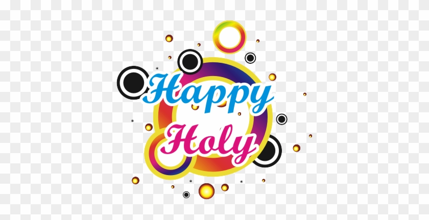 Happy Holi Text Png Transparent Images - Happy Holi Logo Png - (383x351) Png  Clipart Download
