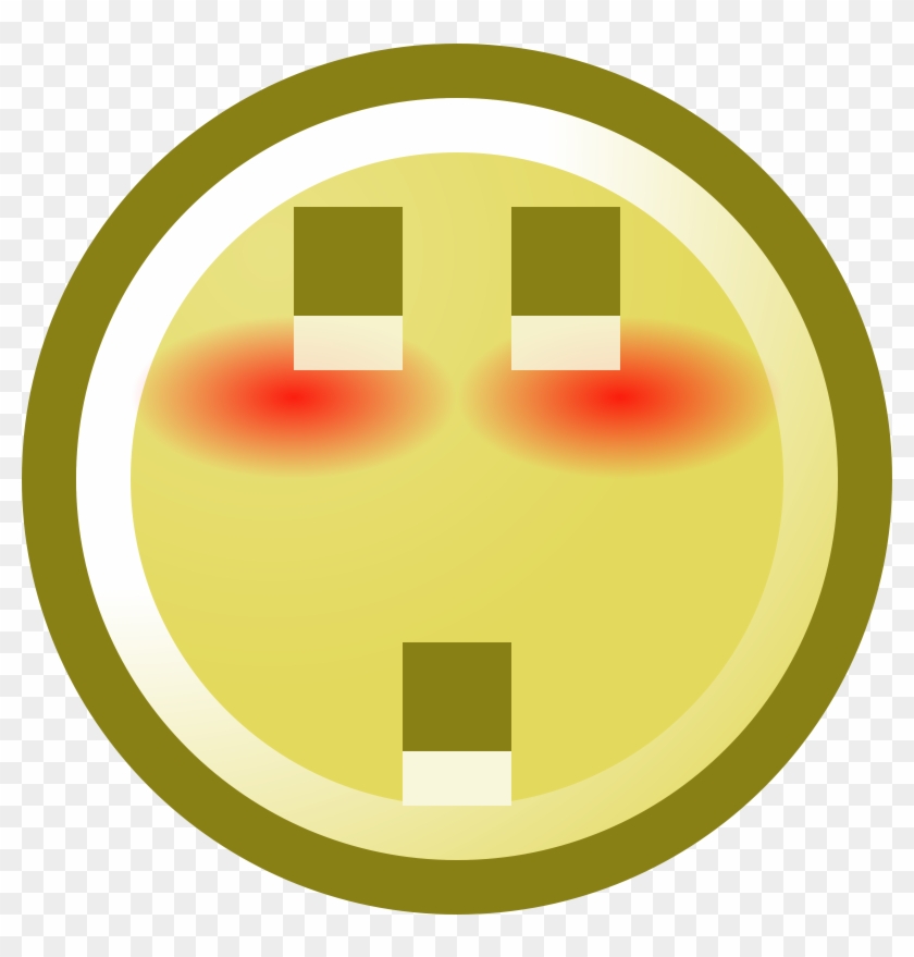 Free Blushing Smiley With Shocked Expression Clip Art - Portrait Of A Man #134747