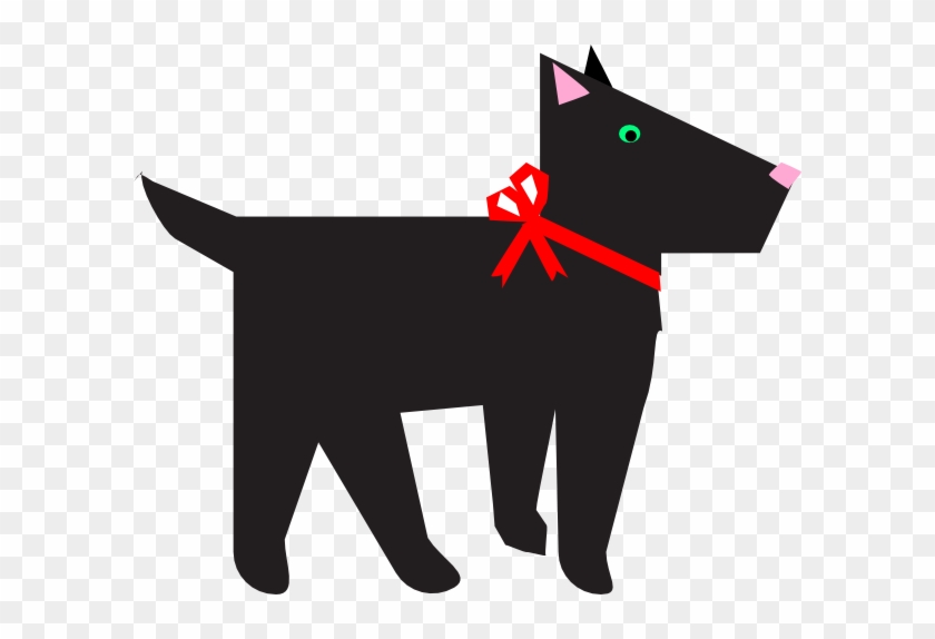 Dog With Red Bow Clip Art - Clip Art #730590