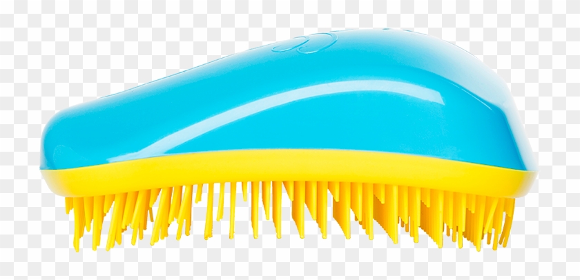 Dessata Turquoise Blue And Yellow Detangling Hairbrush - Dessata Anti-klit Borstel Turquoise Geel #733172