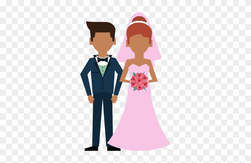 Husband And Bride Cartoon - Graphic Design #736723