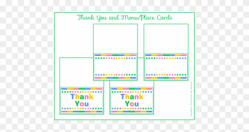 Free Candy Dot Thank You And Menu/place Cards Printable - Diagram #737151