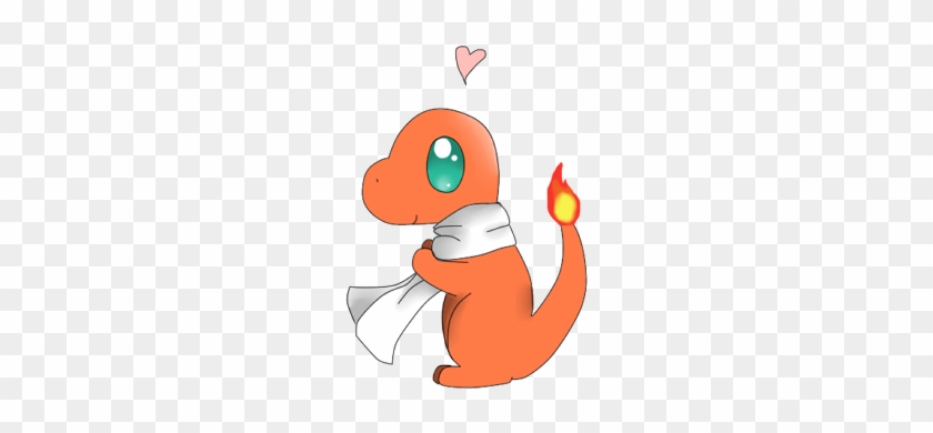 Charmander Loves His Scarf By Mizdreavus - Charmander #739064