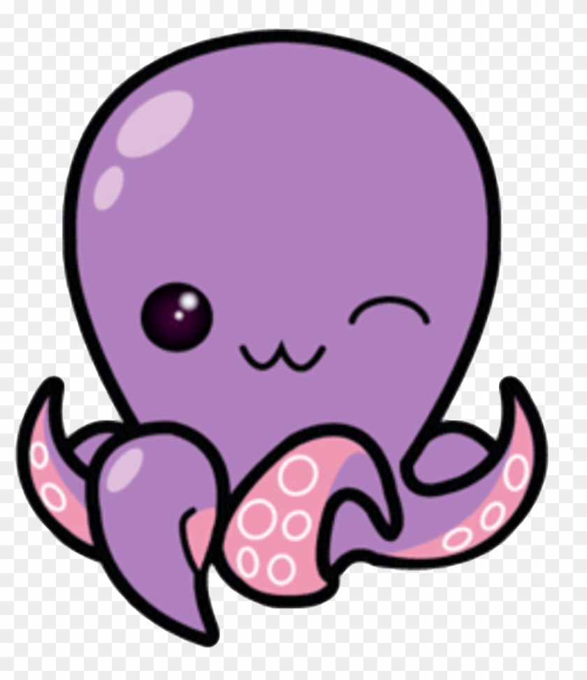 Kawaii Cute Octopus Squid Purple Sea Creature Seacreatu - Kawaii ...