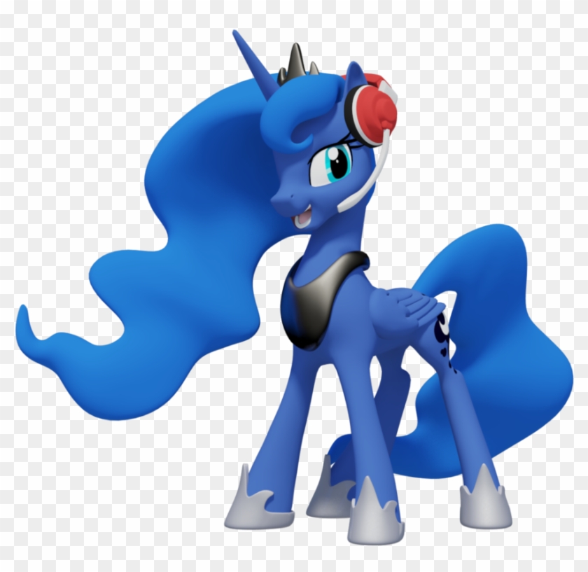 Gamer Luna 3d Model By Clawed-nyasu - Luna Mlp 3d Model #741390