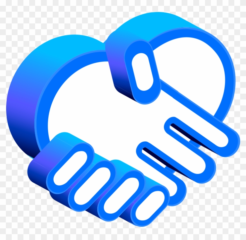 Blue Handshake Icon - Blue Handshake Icon #741487