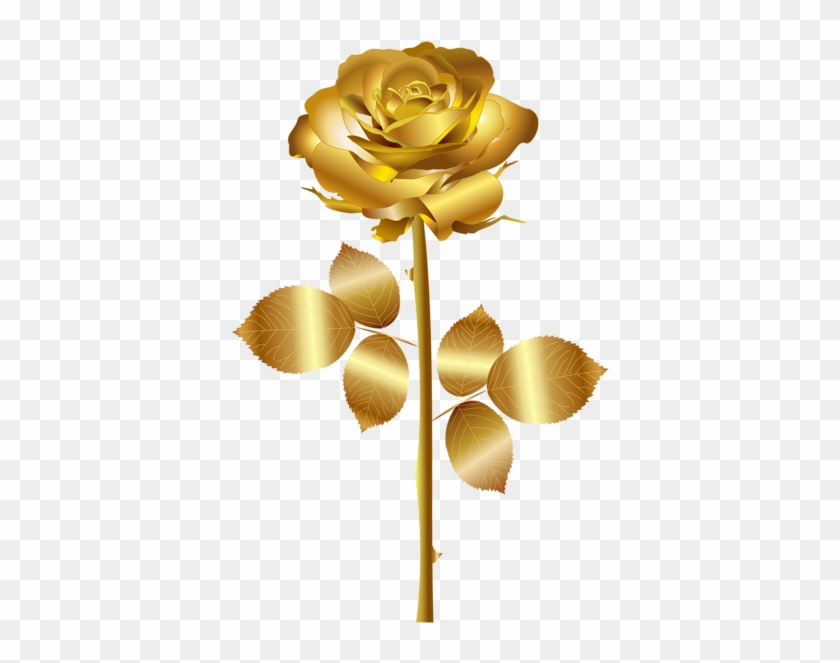 Gold Rose Png Clip Art Image - Gold Rose Png #745362