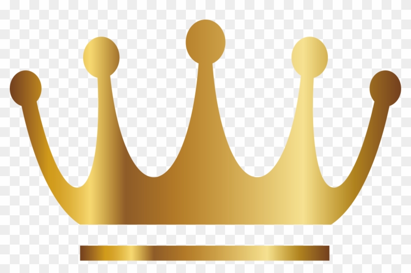 Vector Hand-painted Gold Crown - Coroa Ouro Png #745783