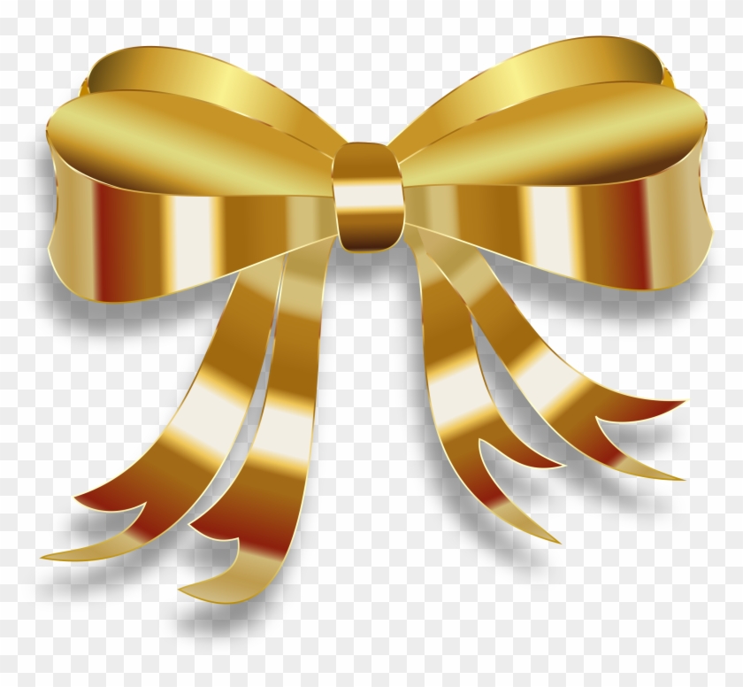 Gold Bow Clipart - Gold Ribbon Bow Png - Free Transparent PNG Clipart  Images Download. ClipartMax.com