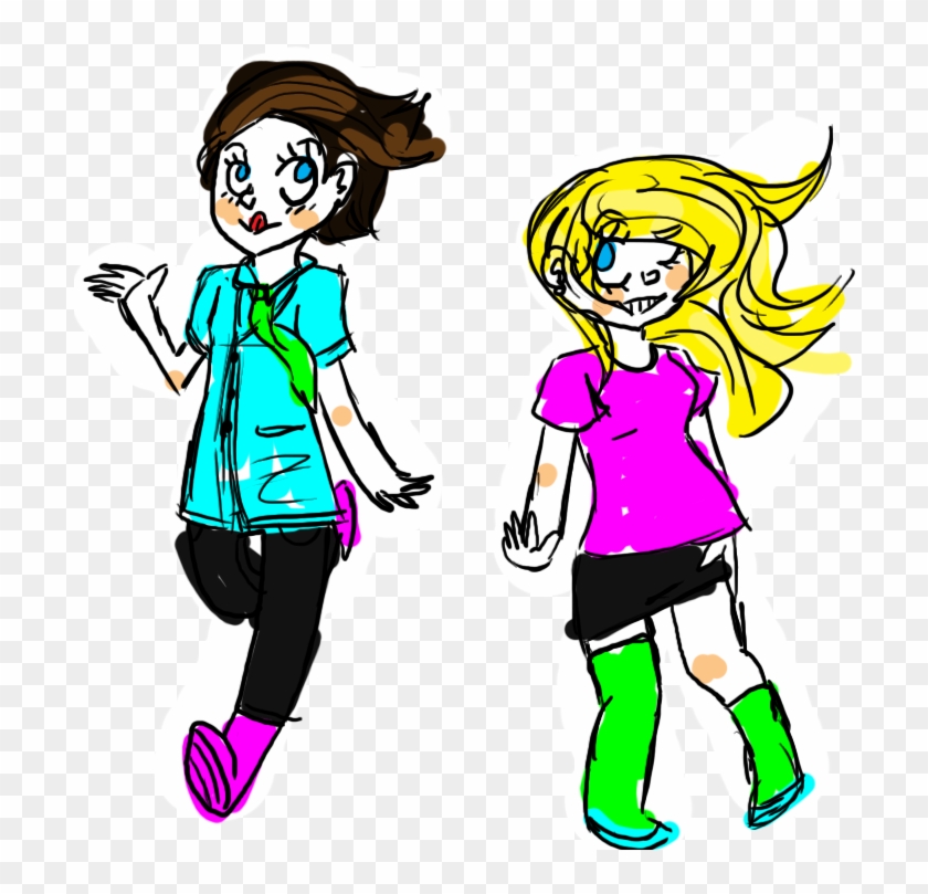 Two Weird Girls By Donderdrop - Cartoon #746901