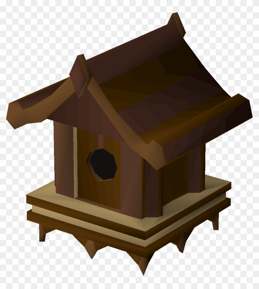 Mahogany Bird House Detail - Birdhouse With Special Roof #747853