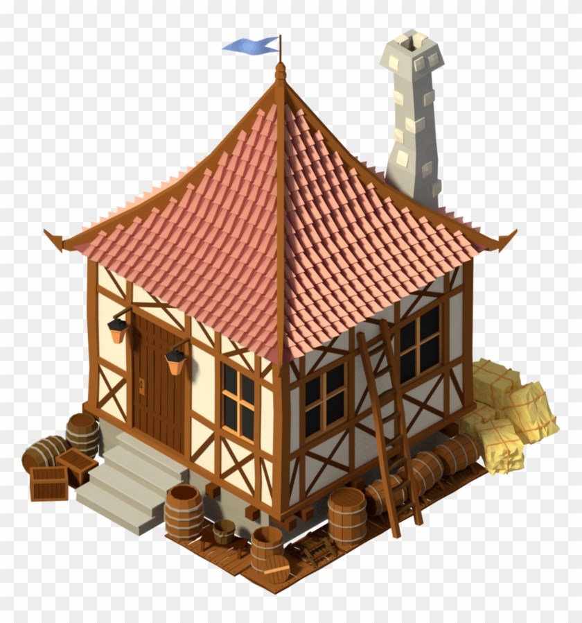 Low Poly Medieval House 01 By Nsrossy - House #747857