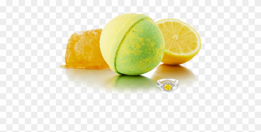 Jewel Bath Bomb With A Surprise Ring Inside Fragrant - Sweet Lemon #753804