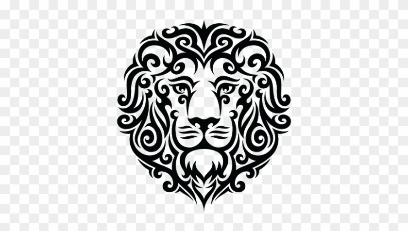 Lion Head Tattoo Vector Wall Decal – Wallmonkeys