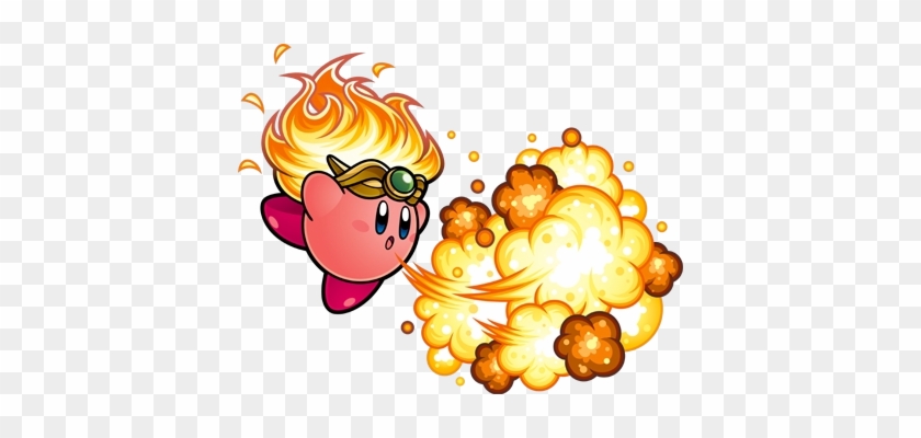 Fire Kirby Breathing Fire - Kirby Super Star Ultra Fire #760137