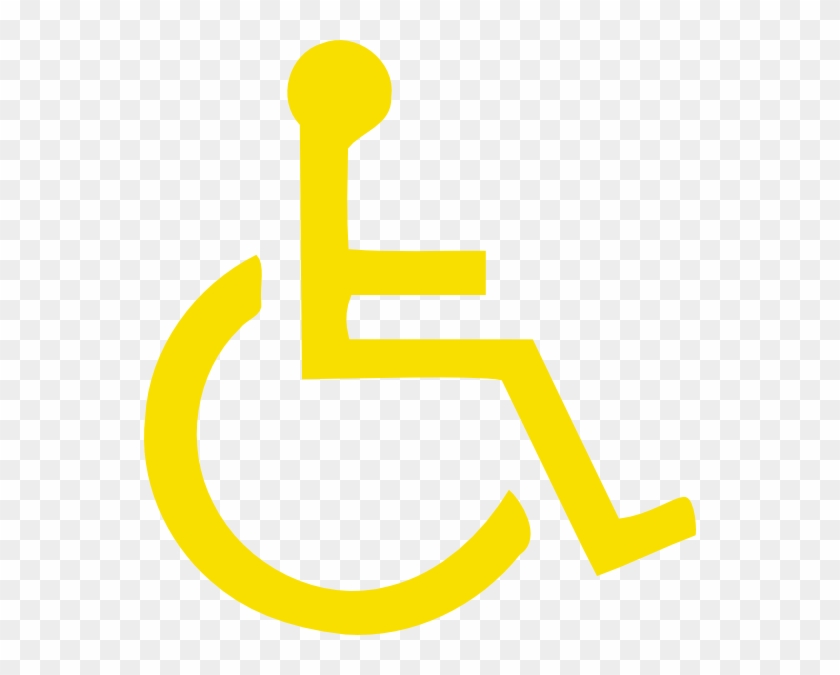 Light Yellow Handicapped Symbol Clip Art At Clker - Sv05 Unisex Disable Braille Toilet Sign #760485