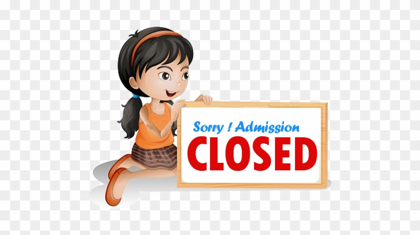 Sorry Admission Closed - Niños Animados Sosteniendo Un Cartel #760925