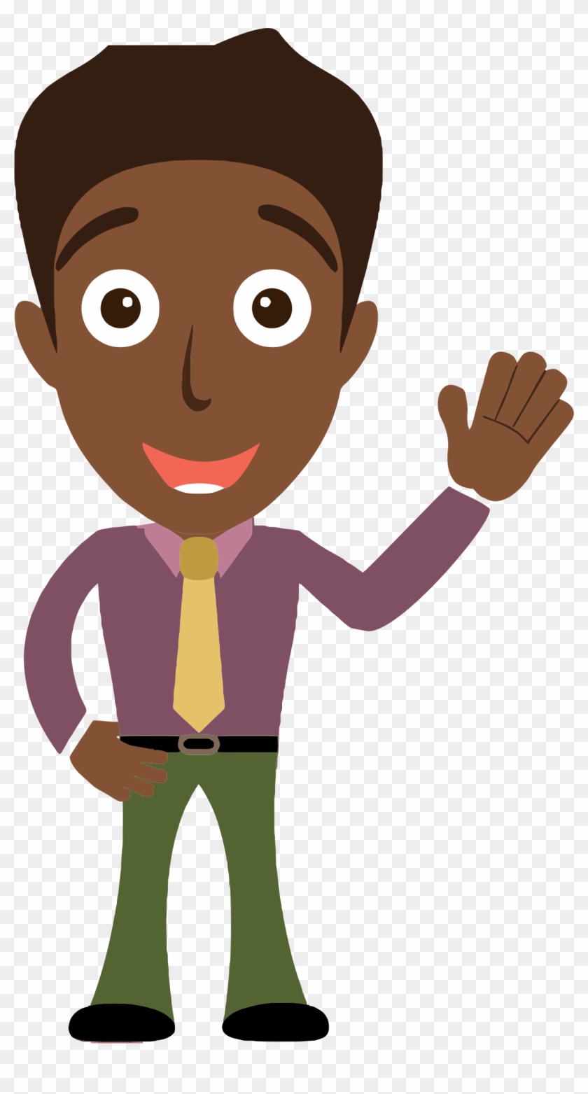 person saying hello clipart