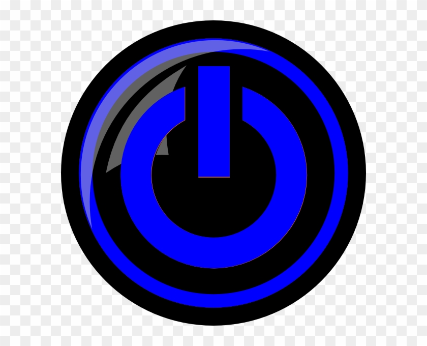 Blue Power Button Svg Clip Arts 600 X 600 Px - Icon #140627