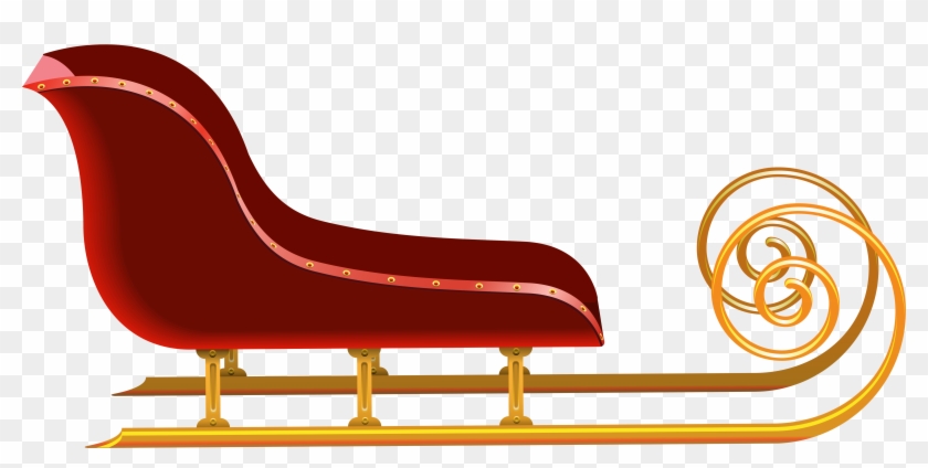 Red Sleigh Png Clip Art Image - Sleigh Png #140705