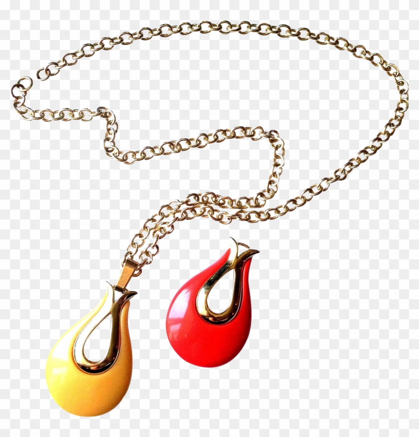 Sarah Coventry Vintage Teardrop Pendant Necklace - Chain #772402