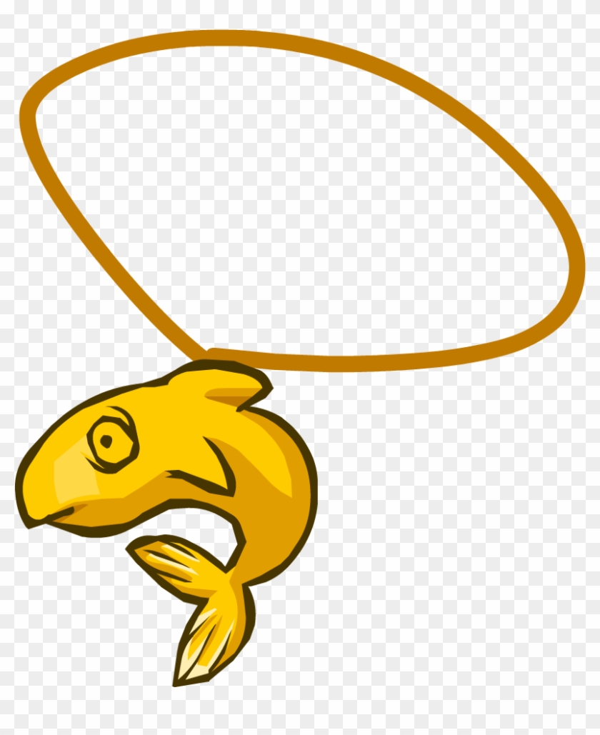 14k Fish Necklace - Club Penguin Fish Items #772443