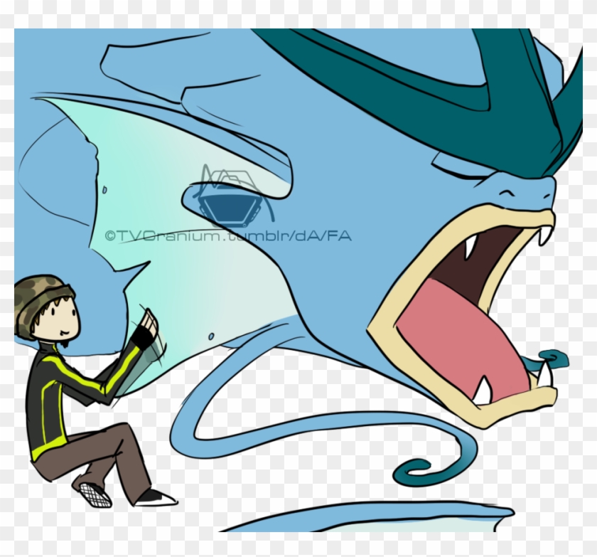 Gyarados Petting By Tvcranium - Cartoon #775423