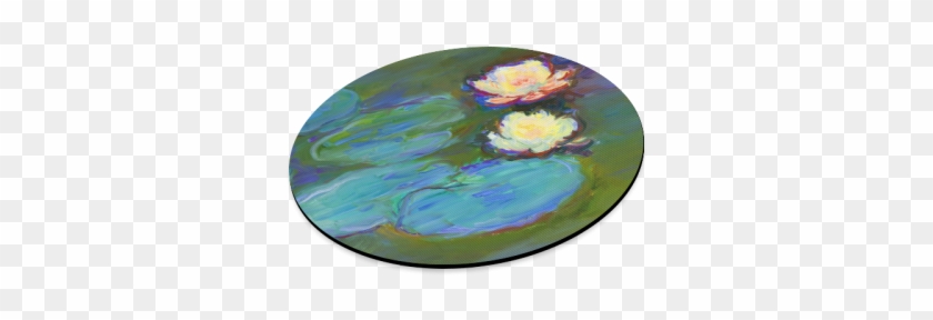 Monet Water Lilies Round Mousepad Monet Water Lilies - Rnk Shops Water Lilies #2 Cube Pouf Ottoman #778503