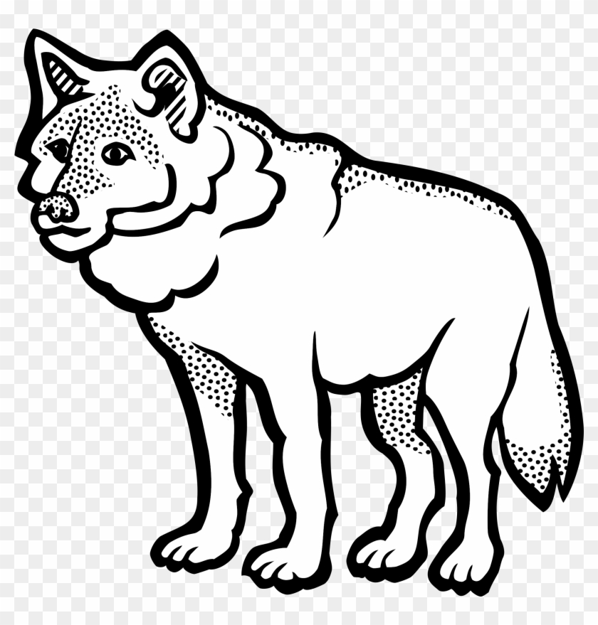 Wolf Lineart Bclipart - Wolf Clipart #778860