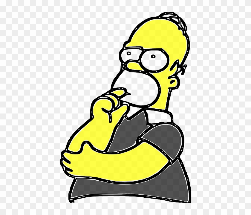 Thinking Homer Simpsons, Cartoon, Comic, Tv Show, Thinking - Png ...