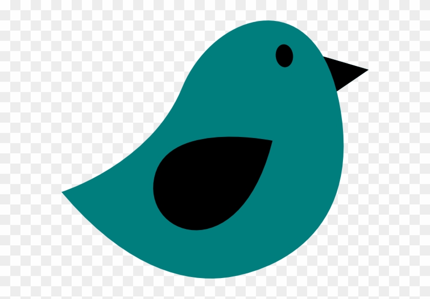 Black & Dark Teal Birdie Clip Art At Clker - Birdie Png #780472