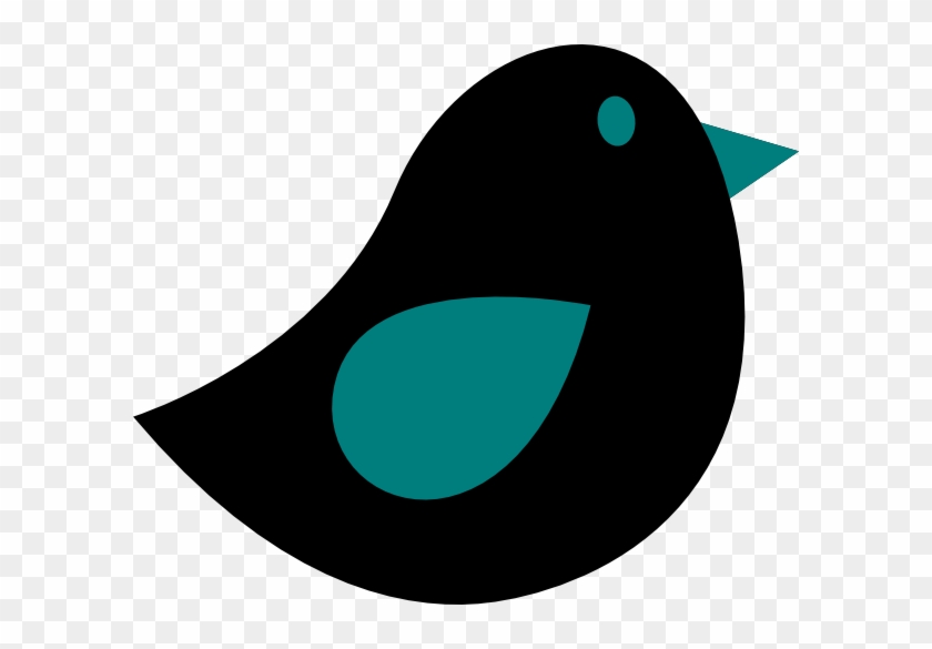 Dark Teal & Black Birdie Clip Art At Clker - Clip Art #780479