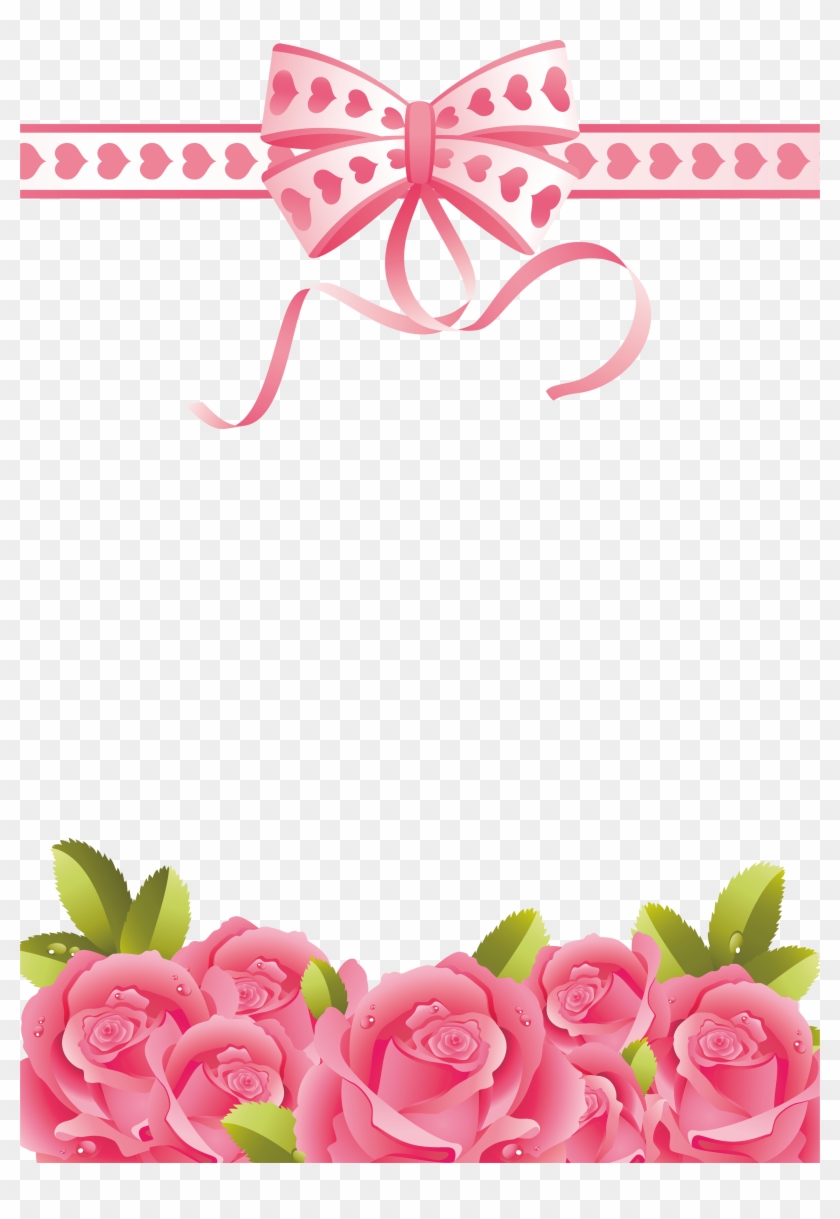 Pink Rose Clipart Rose Frame Pink Flower Border Png Free Transparent Png Clipart Images Download