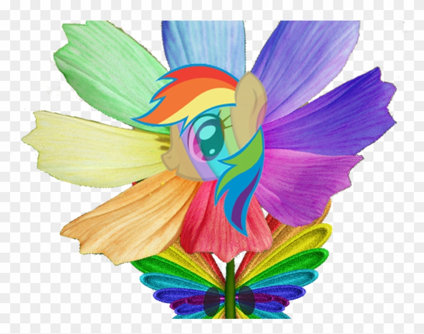 Happy Rainbow Butterfly Pony Flowers Electric Dragon - Rainbow Butterfly #784019