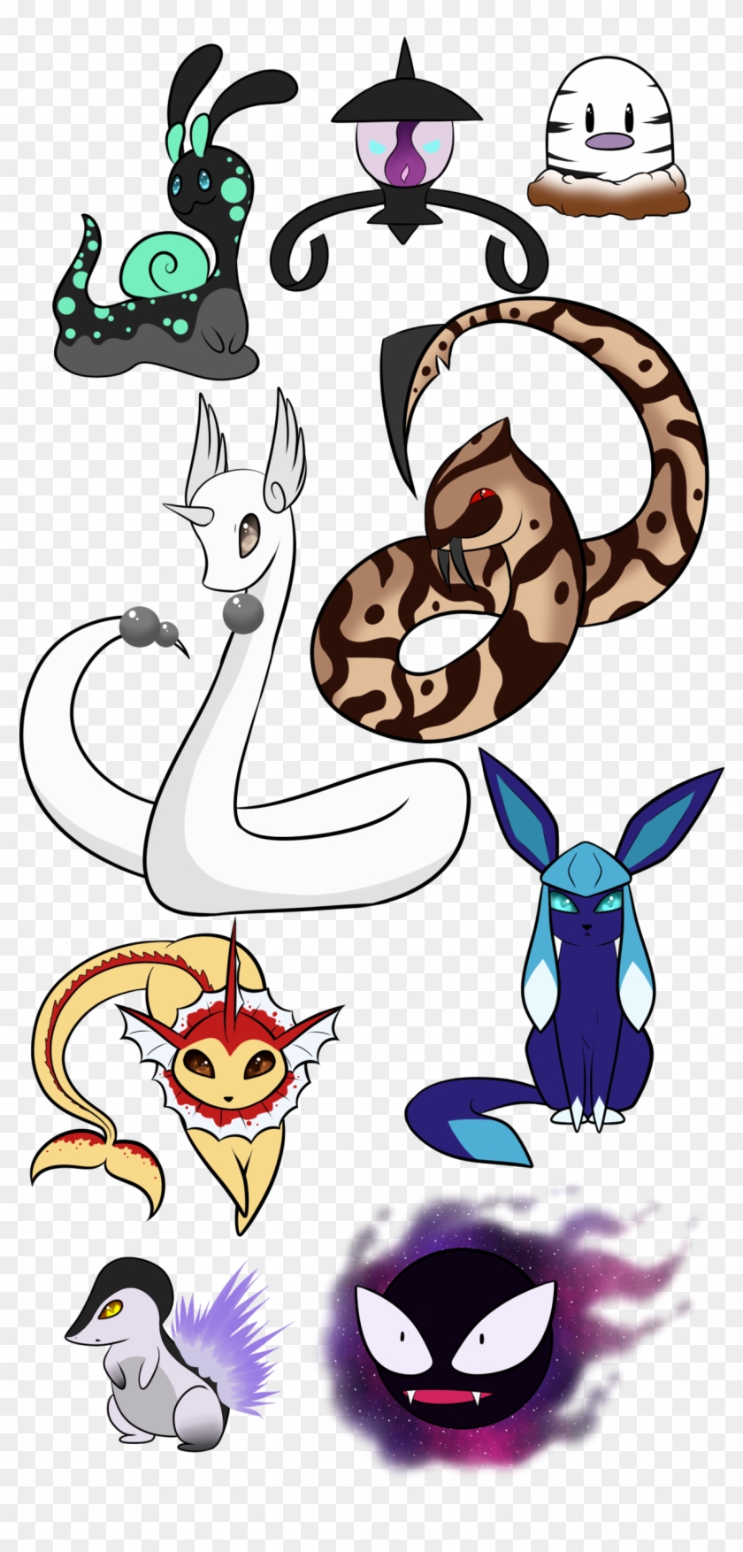 Pokemon Designs Set 5 By Marushi-dracul - Cartoon #784561