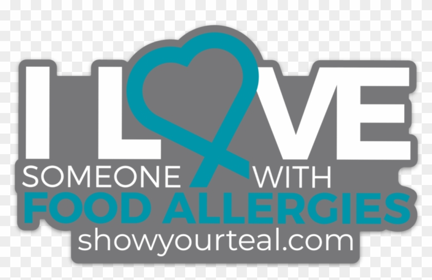 I Love Someone With Food Allergies Car Decal - Love Someone With Food Allergies #786275