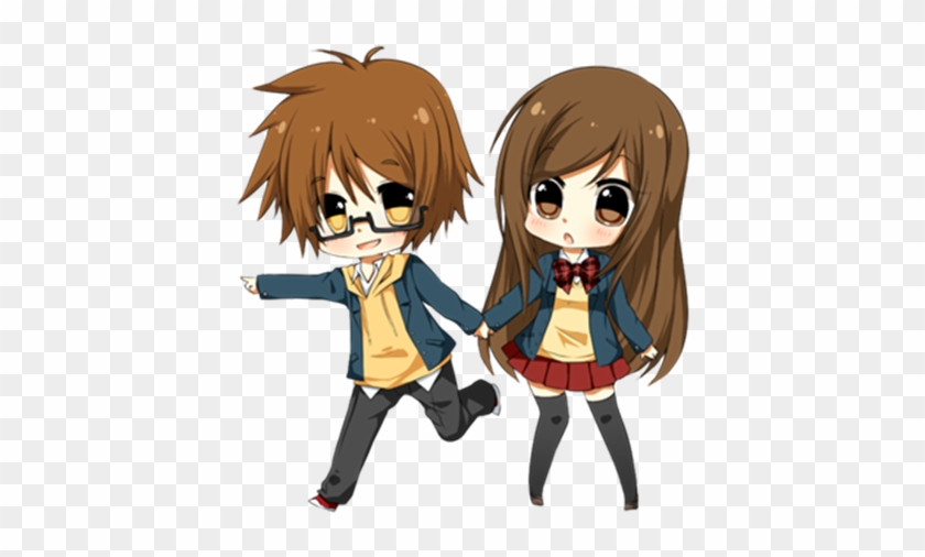 Cute Anime Couple Anime Chibi Boy And Girl Free Transparent Png Clipart Images Download