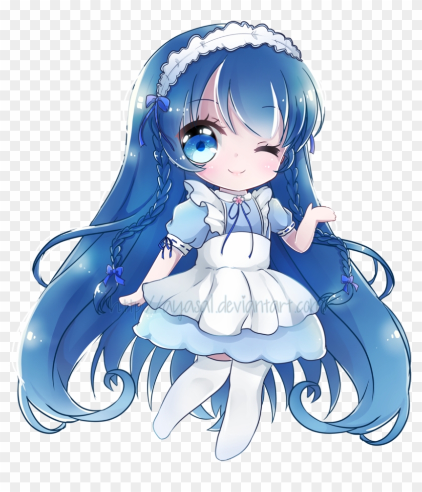 Cm Chibi Saphiraz Lil Jewels W Blue Hair Chibi Anime Girl Free Transparent Png Clipart Images Download - blue hair girl roblox