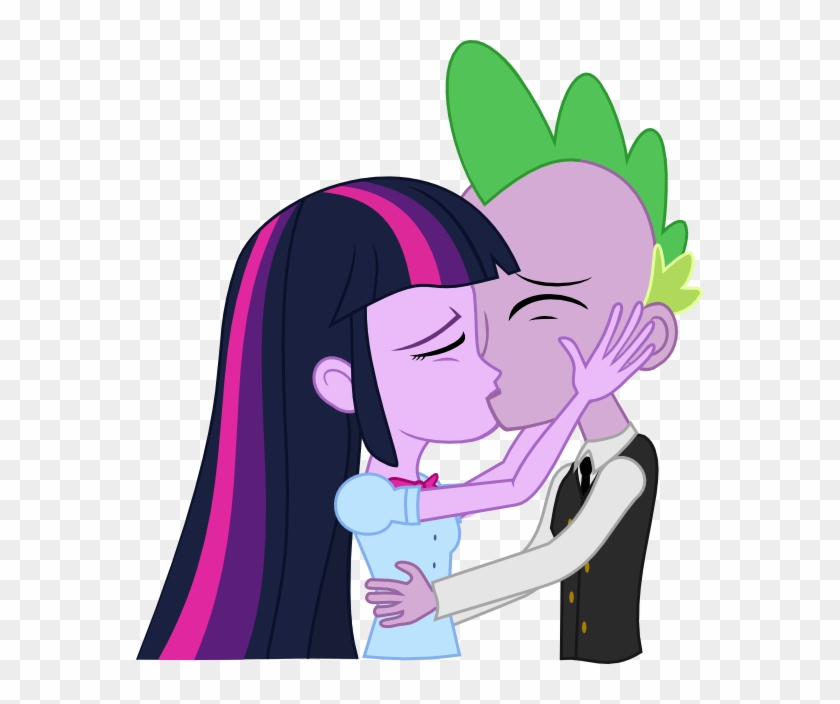 My Little Pony Twilight Sparkle And Spike Kiss - Mlp Equestria Girls Spike  Human - Free Transparent PNG Clipart Images Download