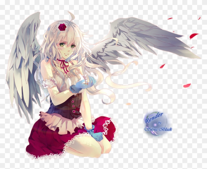 Wallpaper angel girl wings anime art hd picture image