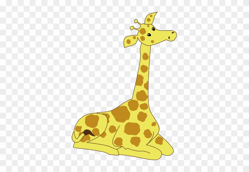 Sitting Giraffe - Giraffe Sitting Cartoon #790800