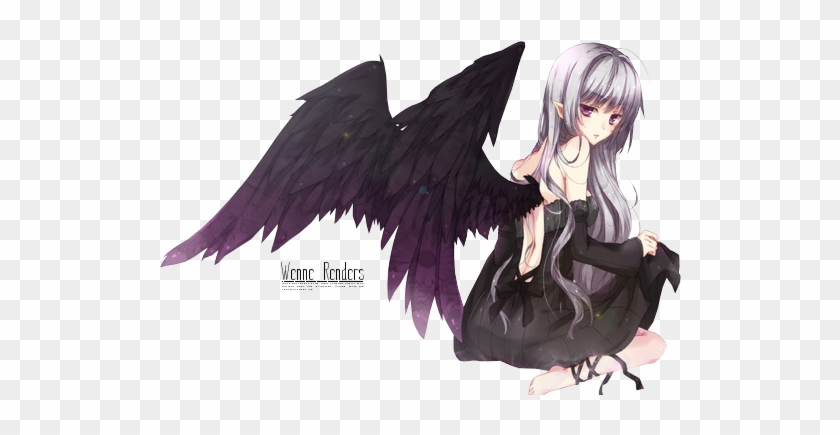 Anime Vampire Girl With Wings  Vampire Anime Girl Png Transparent PNG   426x569  Free Download on NicePNG