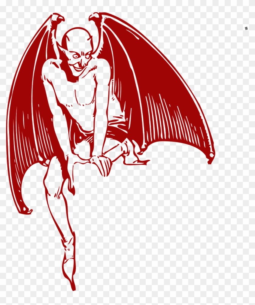 Devil Wing Clipart Hd PNG, Hand Draw Red Devil Wings, Devil Wings, Hand Draw,  Devil PNG Image For Free Download