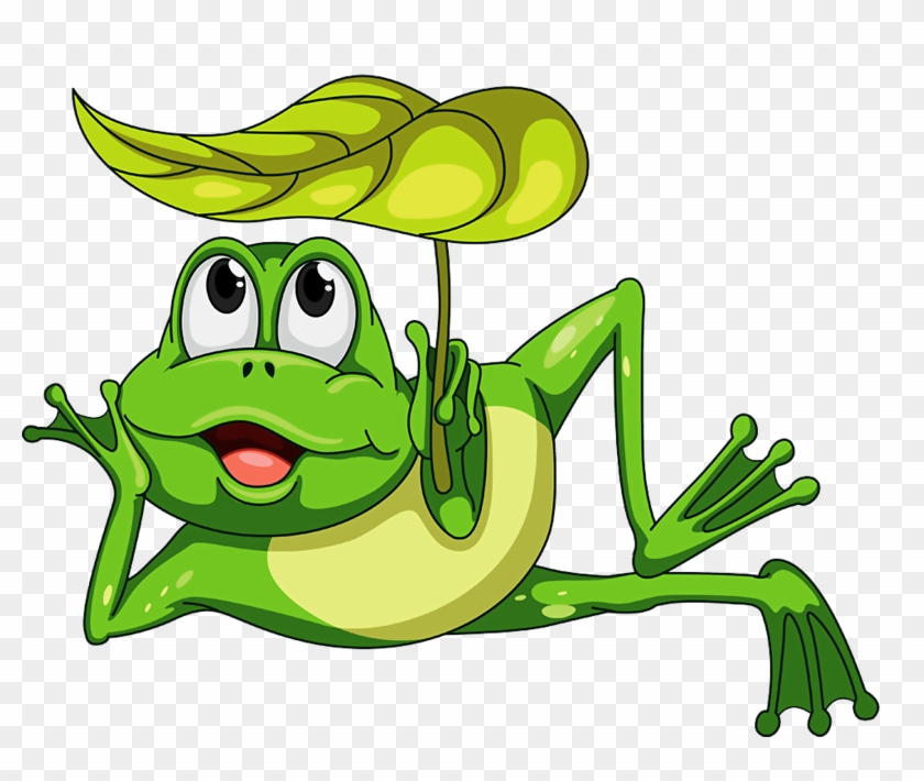 Green Frog Clipart Umbrella Clipart - Cartoon Image Of Frogs #791334